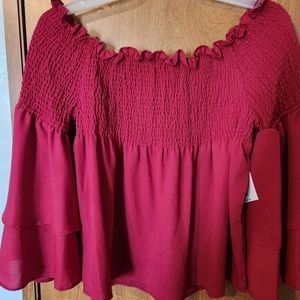Women's Crop Top Blouse NWT Size XL